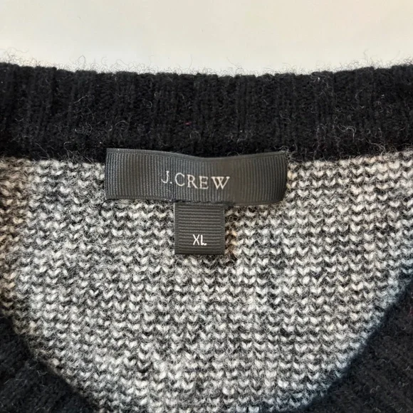 J.Crew Snow Cabin Forest Wool Sweater, Size XL - Picture 7 of 11